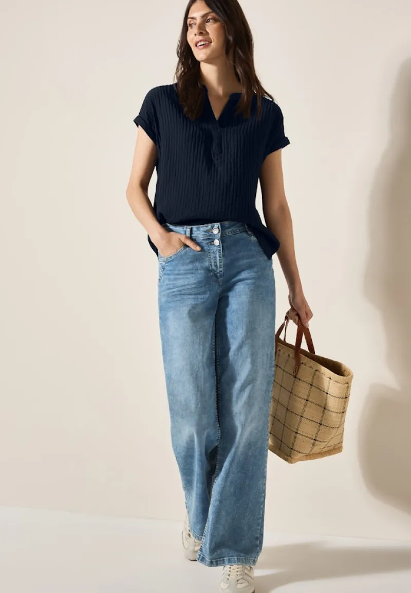 Cecil Blusen*Strukturbluse universal blue