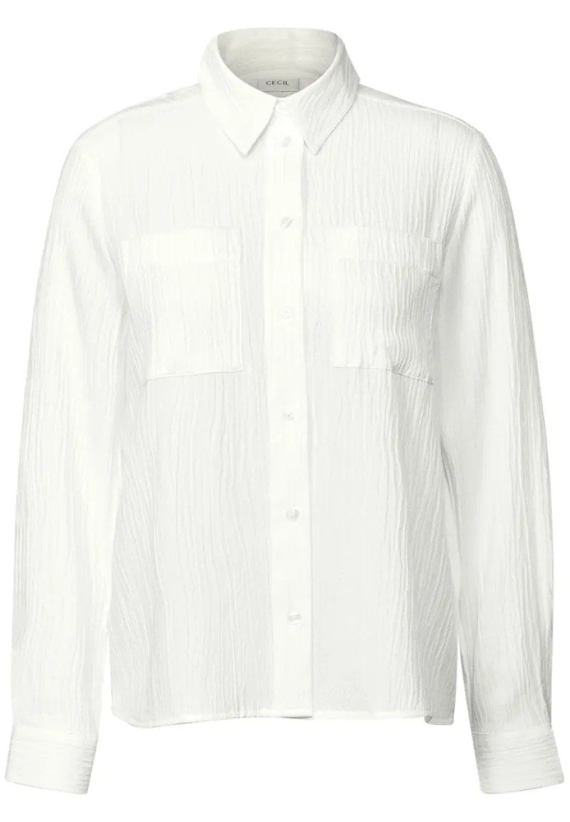 Cecil Blusen*Strukturbluse vanilla white