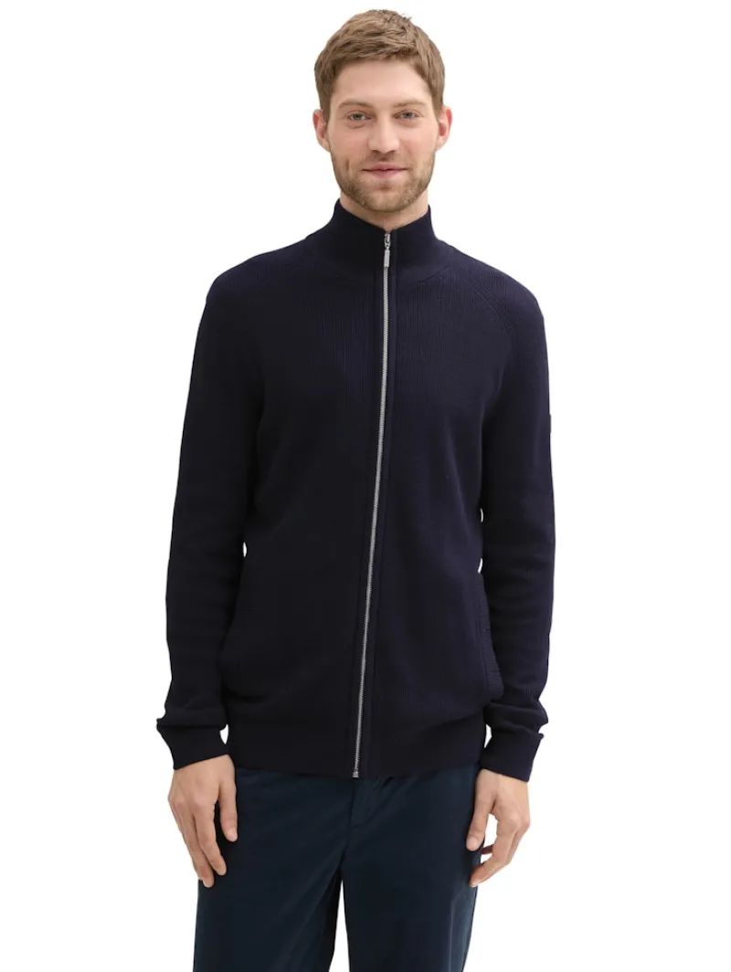 Tom Tailor Pullover & Sweatshirts|Big Boys*Strukturierte Strickjacke knitted navy melange