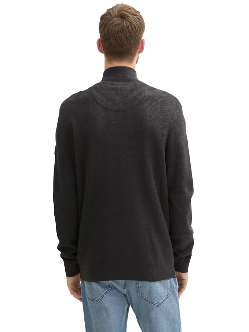 Tom Tailor Pullover & Sweatshirts|Big Boys*Strukturierte Strickjacke black grey melange