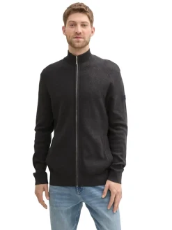 Tom Tailor Pullover & Sweatshirts|Big Boys*Strukturierte Strickjacke black grey melange