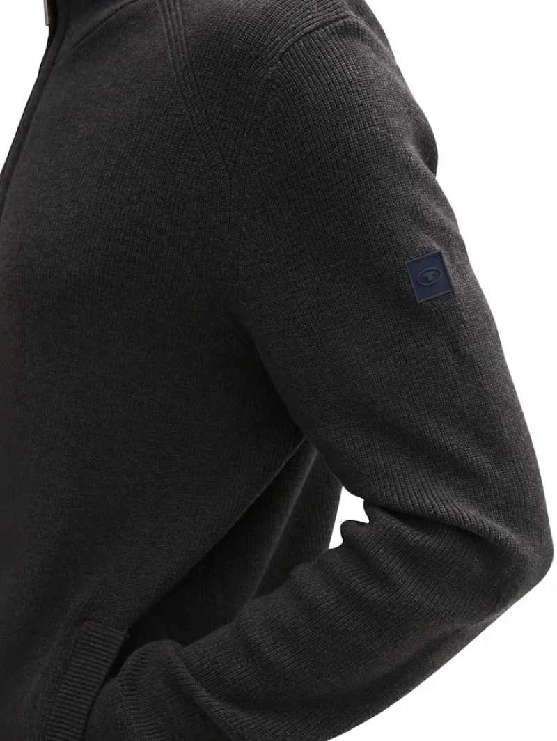 Tom Tailor Pullover & Sweatshirts|Big Boys*Strukturierte Strickjacke black grey melange