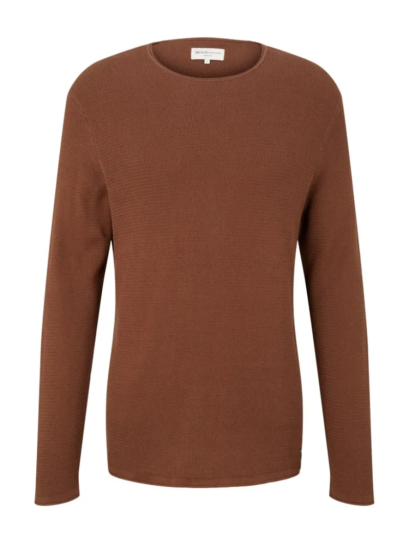 Tom Tailor Denim Pullover & Sweatshirts*Strukturierter Pullover light wood brown