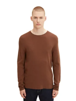 Tom Tailor Denim Pullover & Sweatshirts*Strukturierter Pullover light wood brown
