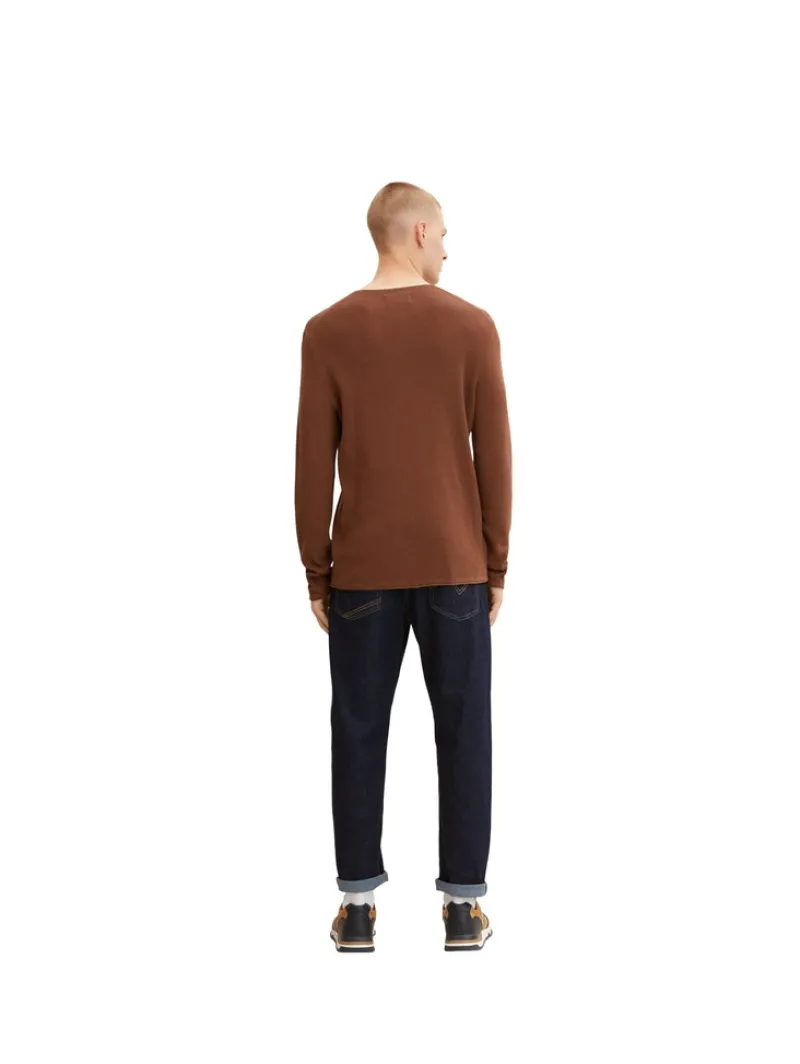 Tom Tailor Denim Pullover & Sweatshirts*Strukturierter Pullover light wood brown