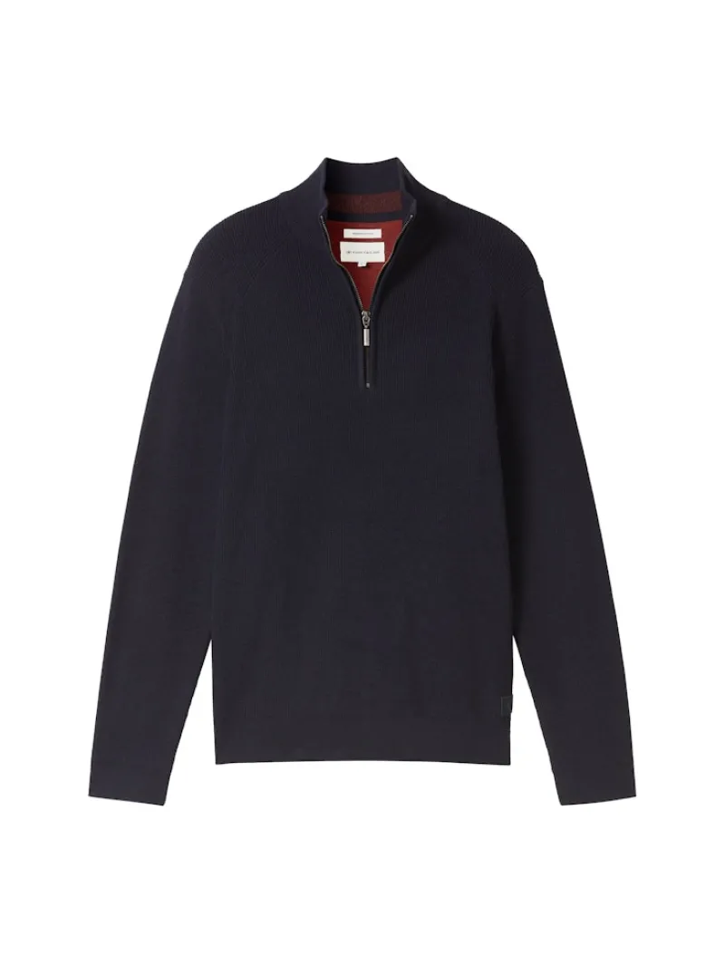 Tom Tailor Big Boys|Pullover & Sweatshirts*Strukturierter Strick Troyer knitted navy melange