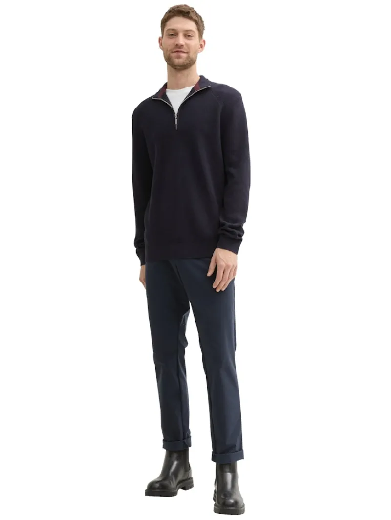 Tom Tailor Big Boys|Pullover & Sweatshirts*Strukturierter Strick Troyer knitted navy melange