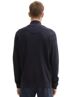 Tom Tailor Big Boys|Pullover & Sweatshirts*Strukturierter Strick Troyer knitted navy melange