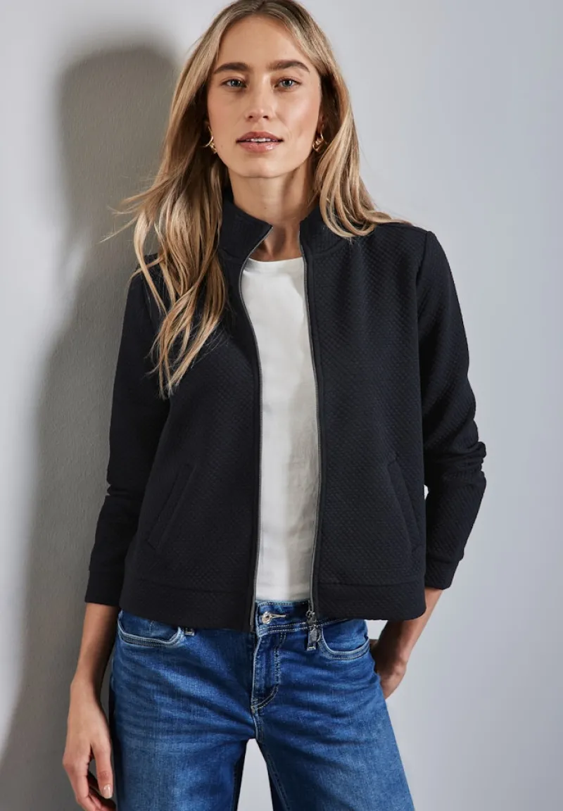 Street One Pullover & Sweatshirts*Strukturjacke deep tint blue