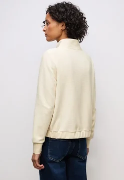 Street One Pullover & Sweatshirts*Strukturjacke mit Zipper soft beige