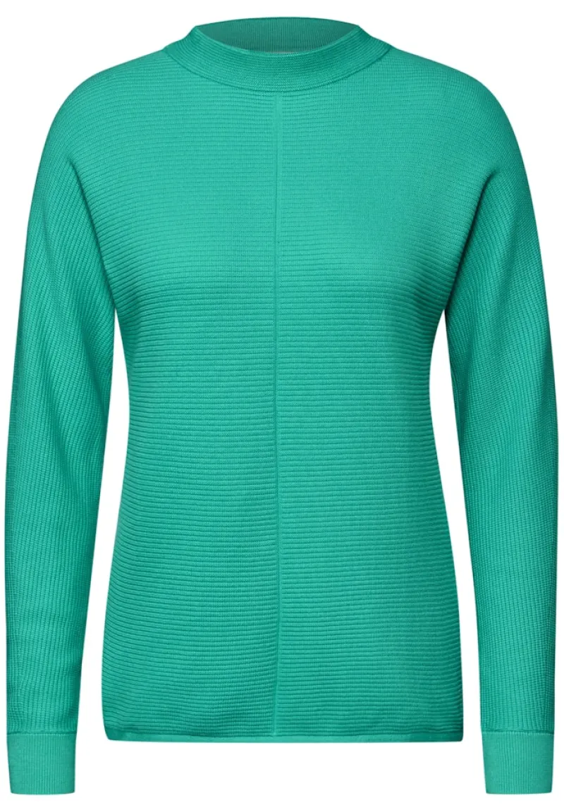 Cecil Pullover & Sweatshirts*Strukturmix Dolman Pullover aventurine green