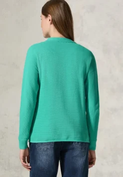 Cecil Pullover & Sweatshirts*Strukturmix Dolman Pullover aventurine green