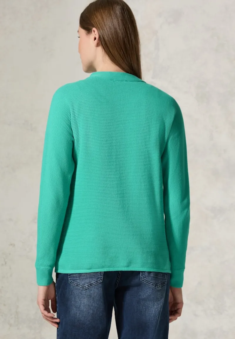 Cecil Pullover & Sweatshirts*Strukturmix Dolman Pullover aventurine green