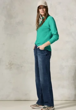 Cecil Pullover & Sweatshirts*Strukturmix Dolman Pullover aventurine green