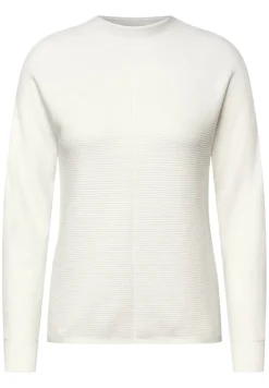 Cecil Pullover & Sweatshirts*Strukturmix Dolman Pullover vanilla white