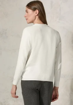 Cecil Pullover & Sweatshirts*Strukturmix Dolman Pullover vanilla white