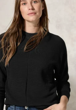 Cecil Pullover & Sweatshirts*Strukturmix Dolman Pullover Black