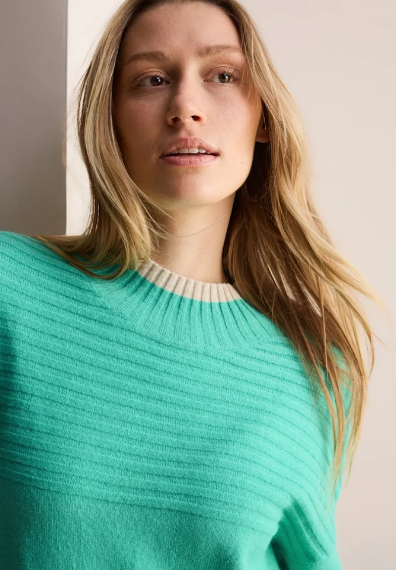 Cecil Pullover & Sweatshirts*Strukturmix Pullover aventurine green
