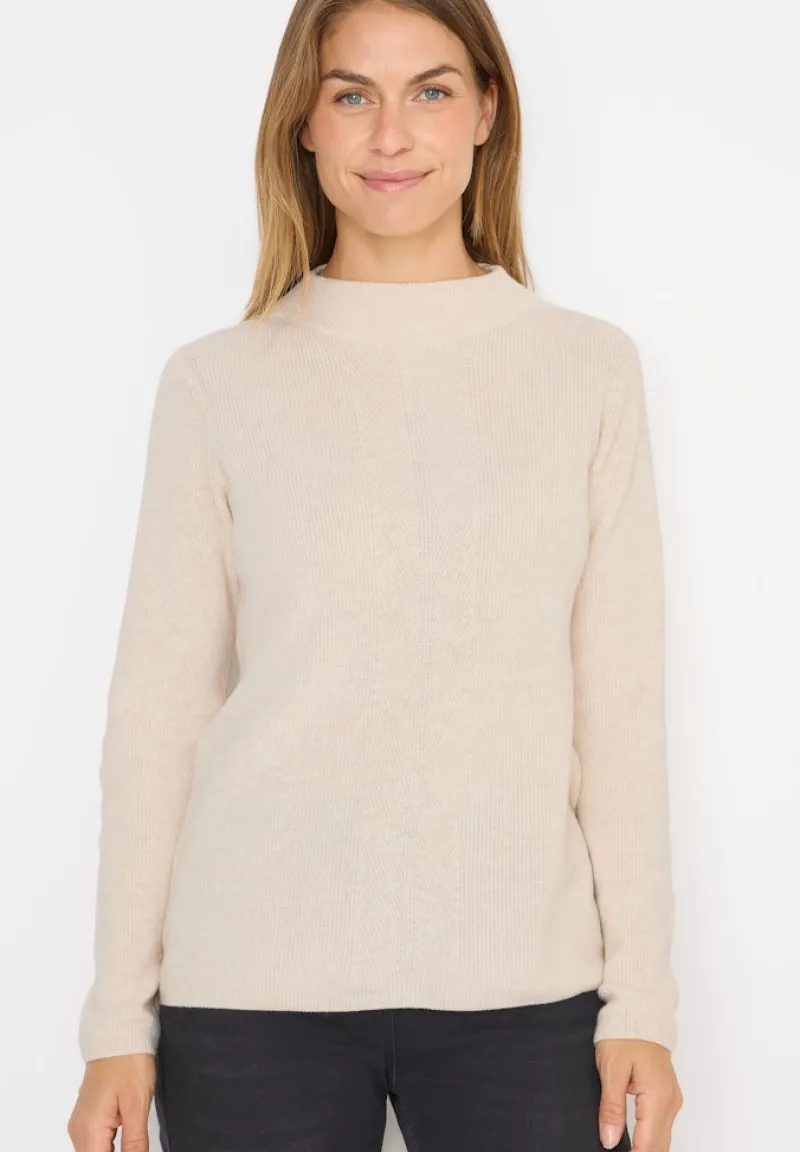 Cecil Pullover & Sweatshirts*Strukturmix Pullover oat milk beige melange