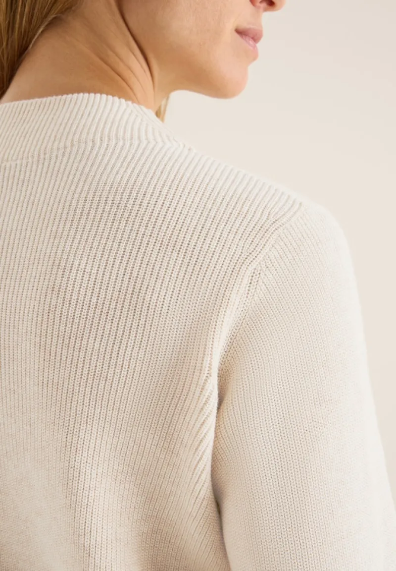 Cecil Pullover & Sweatshirts*Strukturmix Pullover oat milk beige melange