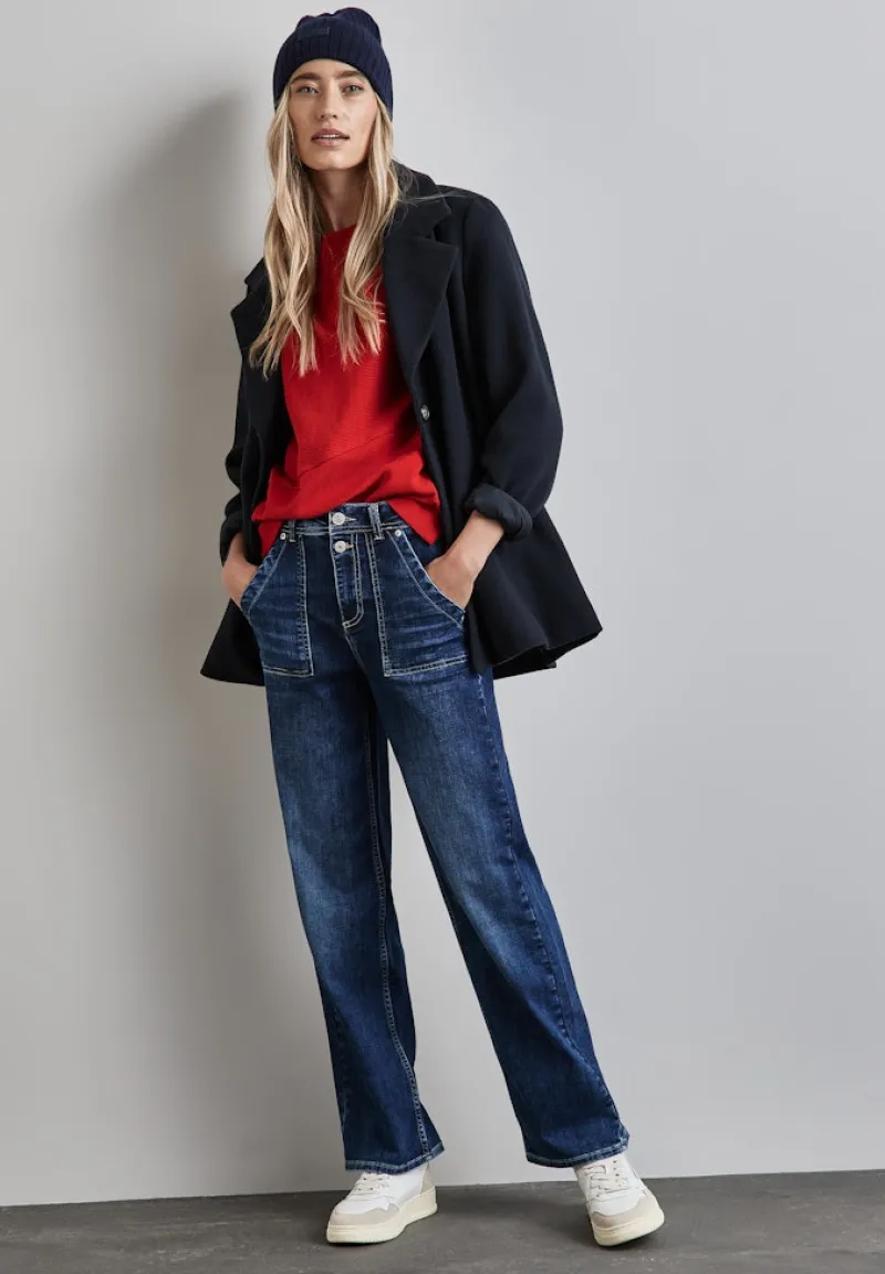 Street One Shirts*Strukturmix Shirt autumn red