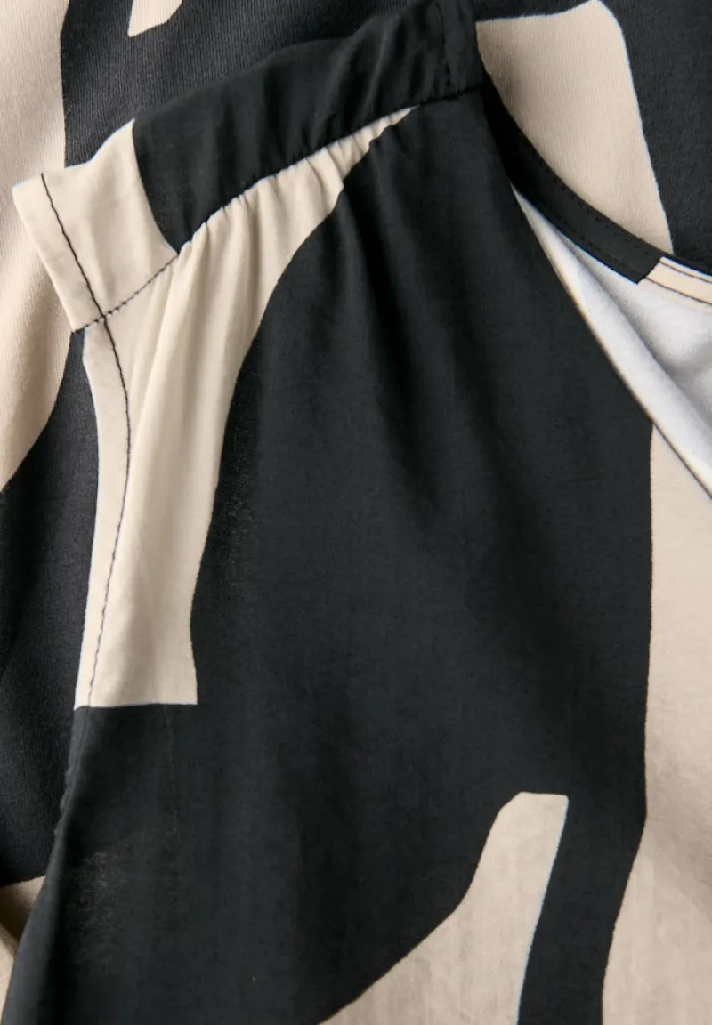 Street One Shirts*Strukturmix Top mit Print whale tail grey