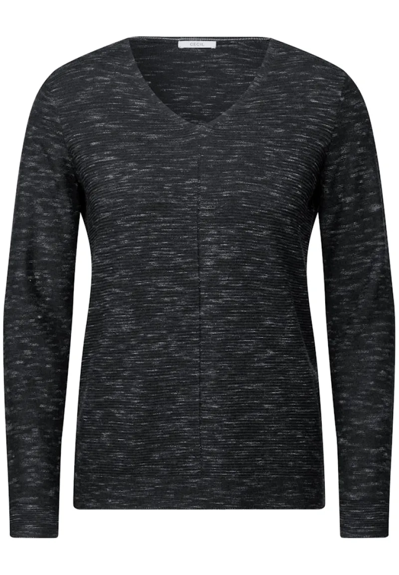 Cecil Pullover & Sweatshirts*Strukturmix-Pullover heather deep charcoal grey mel