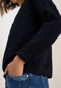 Cecil Pullover & Sweatshirts*Strukturmuster Sweatshirt urban dark blue