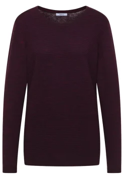 Cecil Pullover & Sweatshirts*Strukturpullover eggplant red heather melange