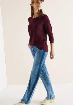 Cecil Pullover & Sweatshirts*Strukturpullover eggplant red heather melange