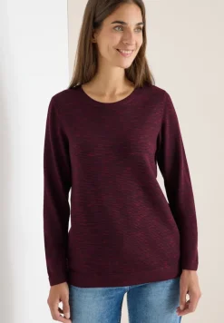 Cecil Pullover & Sweatshirts*Strukturpullover eggplant red heather melange