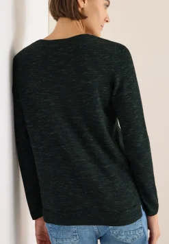 Cecil Pullover & Sweatshirts*Strukturpullover ink green heather melange