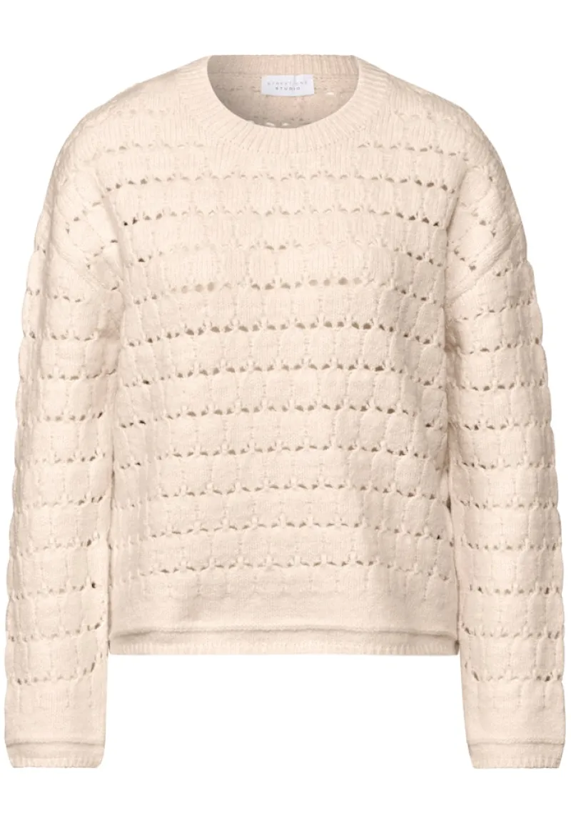STREET ONE STUDIO Pullover & Sweatshirts*Strukturpullover lucid white
