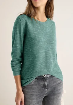 Cecil Pullover & Sweatshirts*Strukturpullover smoky green heather melange