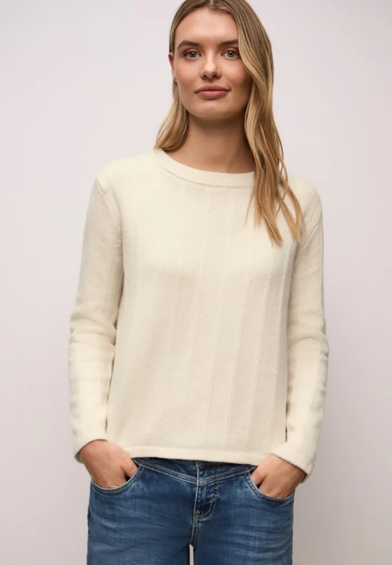 Street One Pullover & Sweatshirts*Strukturpullover soft beige