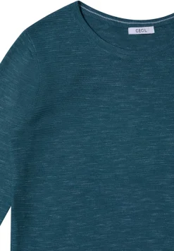 Cecil Pullover & Sweatshirts*Strukturpullover teal blue heather melange