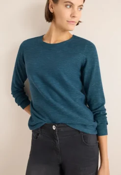 Cecil Pullover & Sweatshirts*Strukturpullover teal blue heather melange