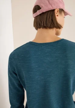 Cecil Pullover & Sweatshirts*Strukturpullover teal blue heather melange