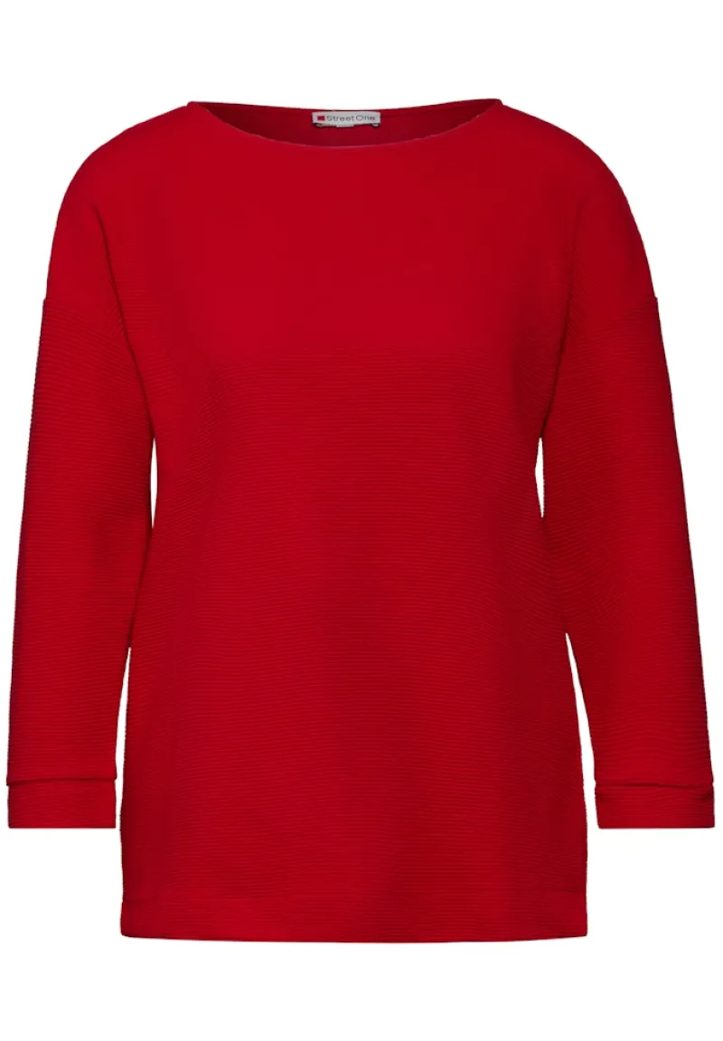 Street One Shirts*Strukturshirt autumn red