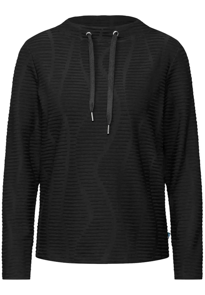 Cecil Shirts*Strukturshirt Black