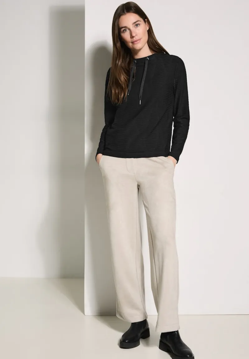 Cecil Shirts*Strukturshirt Black