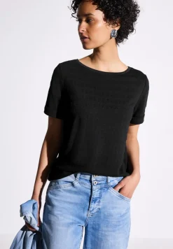 Street One Shirts*Strukturshirt Black