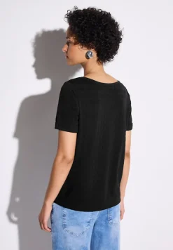 Street One Shirts*Strukturshirt Black