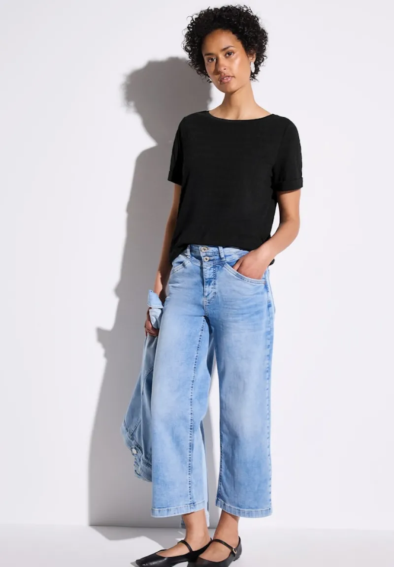 Street One Shirts*Strukturshirt Black