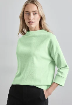 Street One Pullover & Sweatshirts*Strukturshirt gleam green mel.