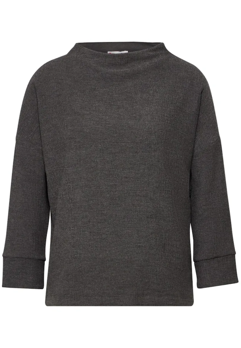 Street One Pullover & Sweatshirts*Strukturshirt gravel grey mel.