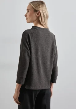 Street One Pullover & Sweatshirts*Strukturshirt gravel grey mel.