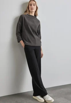 Street One Pullover & Sweatshirts*Strukturshirt gravel grey mel.