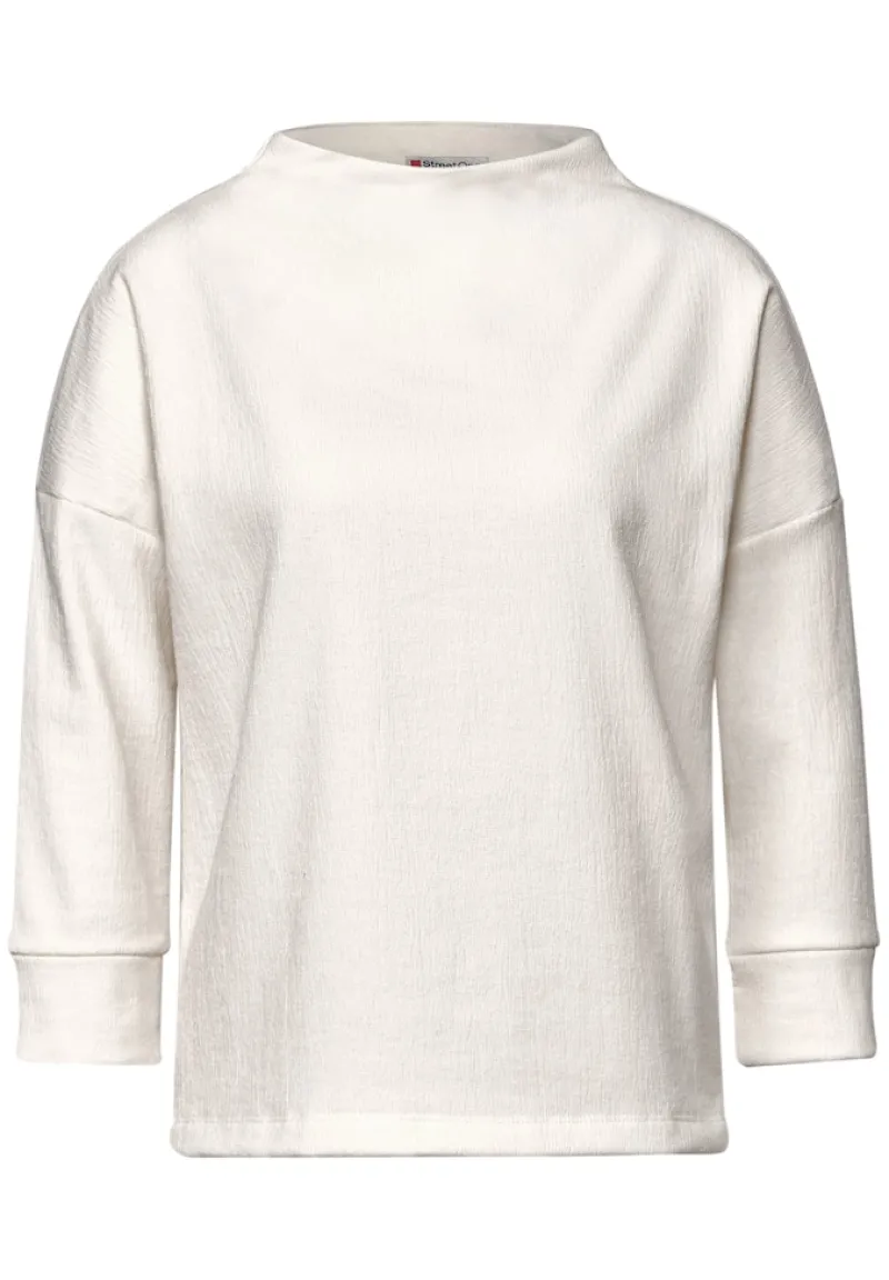 Street One Pullover & Sweatshirts*Strukturshirt lucid white