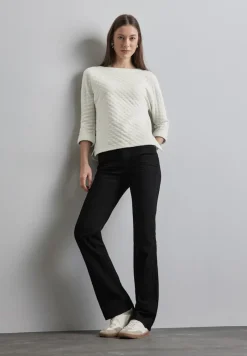 Street One Pullover & Sweatshirts*Strukturshirt mit Details lucid white